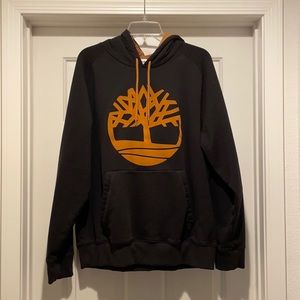 Timberland Black Hoodie with Orange Logo